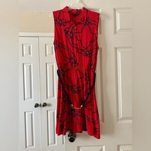 Tommy Hilfiger Red Sleeveless Sheath Dress